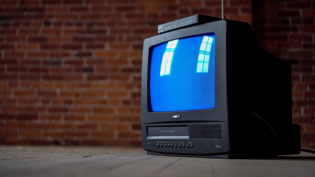 An old TV to recycle at an e-waste center near me